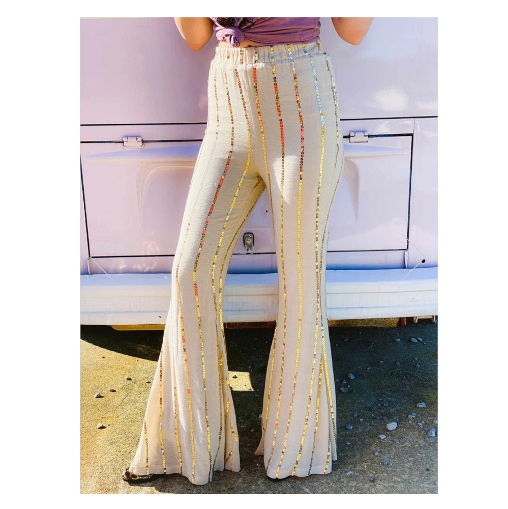 NWT Walking Sunshine Flare Pants